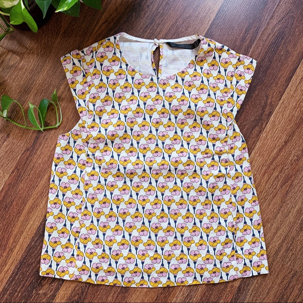 LAST CALL • NEW • ZARA Floral Print Cotton Top